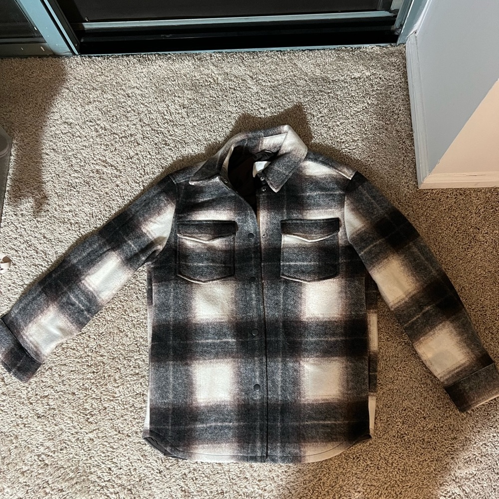 H&M shacket (checkered pattern, xs)